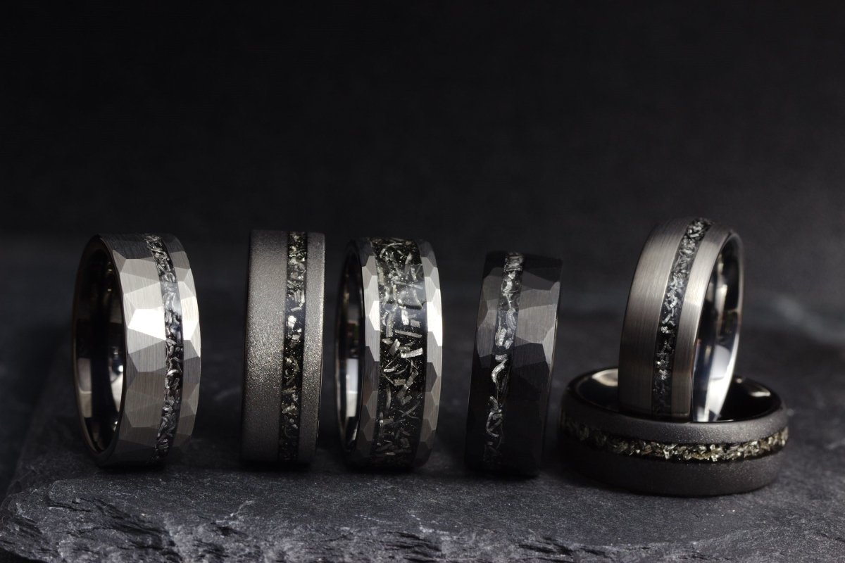 The Cosmic Appeal of Meteorite Wedding Bands for Men - Gentlemen's Bands