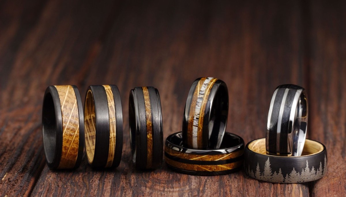 Charred Whiskey Barrel Wood - Gentlemen's Bands