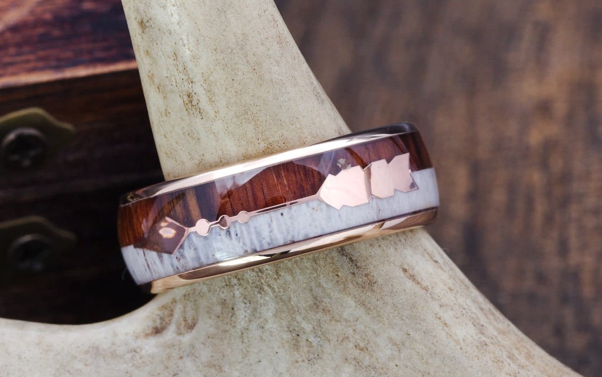 tungsten rose gold band