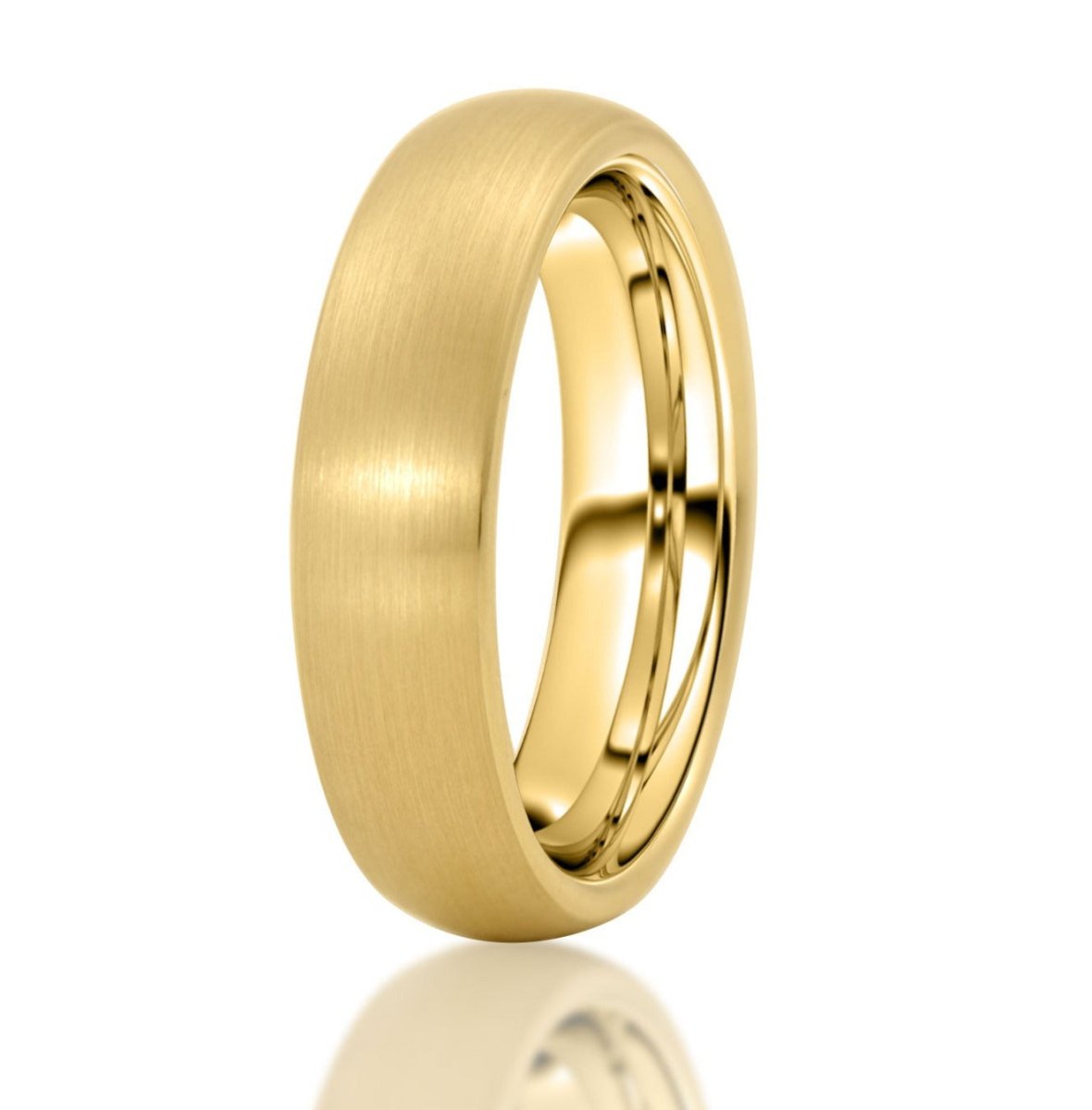 Golden Carbon Fiber Ring Yellow Gold Men's Tungsten online Wedding Band Gift For Him