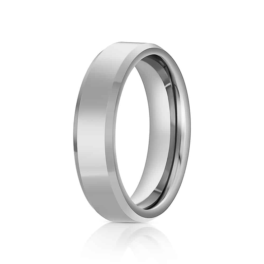 The Shinier | Silver Tungsten Rings for Men | Gentlemen's Bands