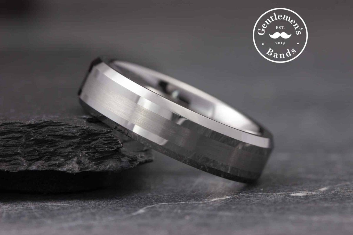 The Silver Fox | Tungsten Carbide Rings Silver | Gentlemen's Ba