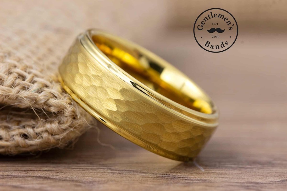 The Tayrona | Gold Plated Tungsten Ring | Gentlemen's Bands