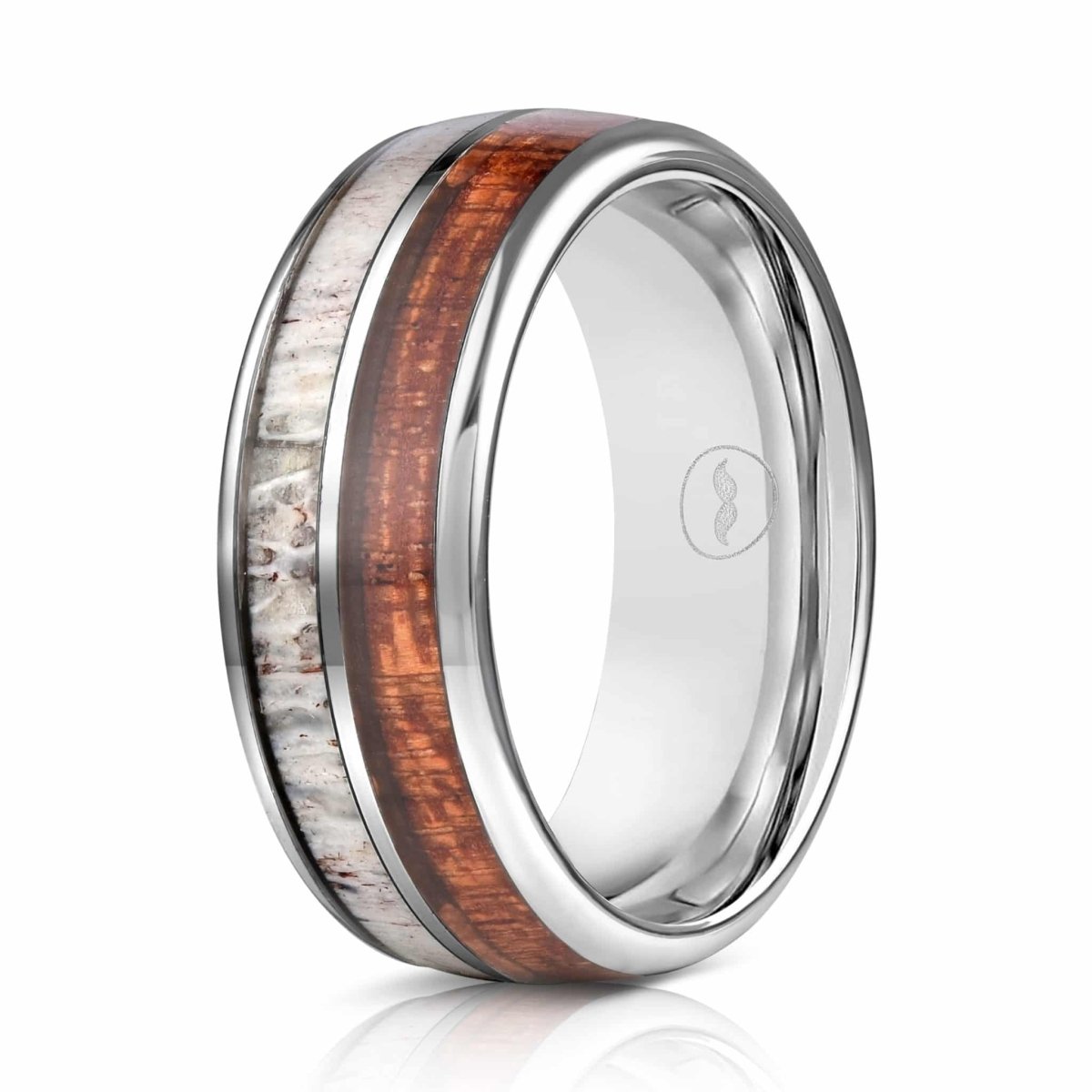 The Fishing Line Ring  Wooden wedding ring, Men's wedding ring, Antler ring