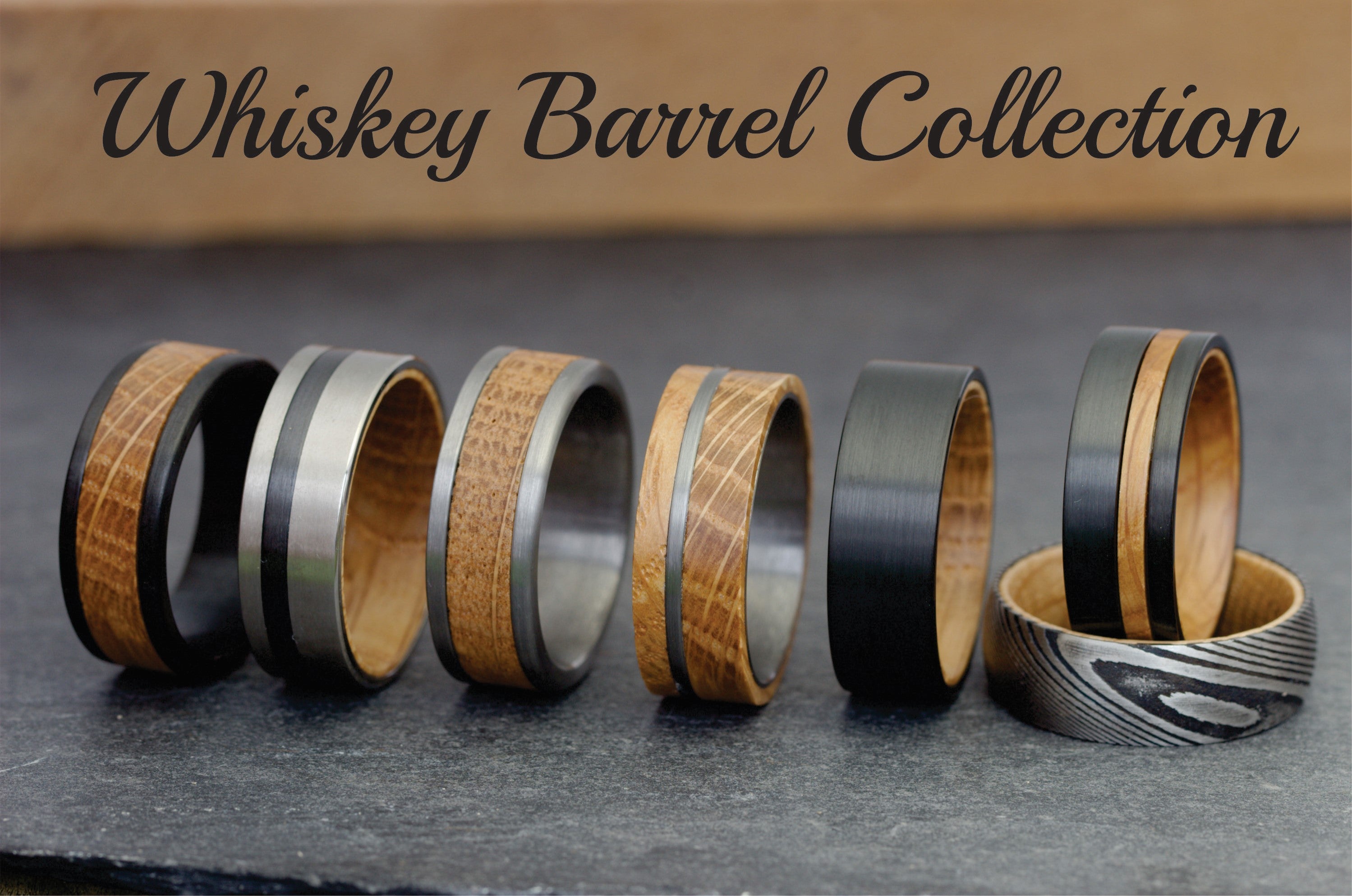 Whiskey Barrel Rings - Gentlemen's Bands