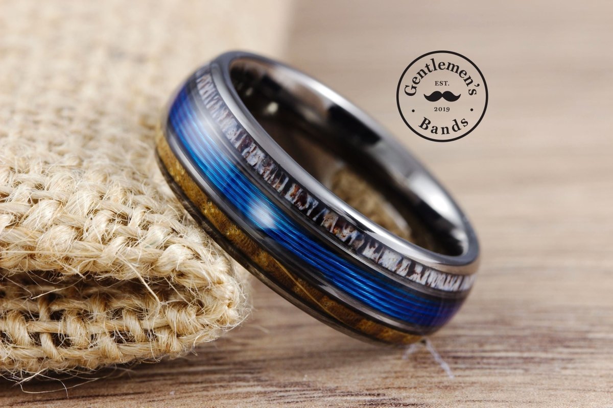 The Adventurer | Tungsten Meteorite Wedding Band | Gentlemen's Bands
