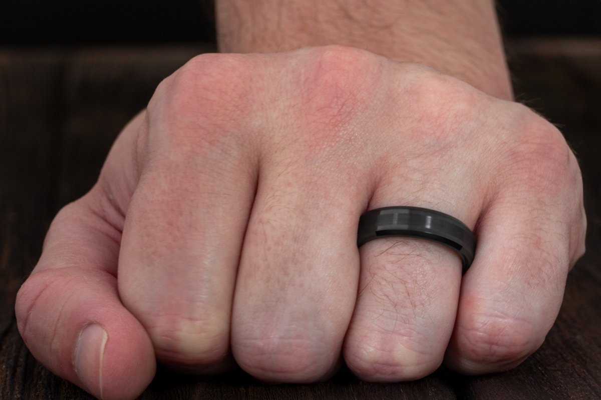 The Mr. Simple | Black Men's Wedding Ring | Gentlemen's Bands