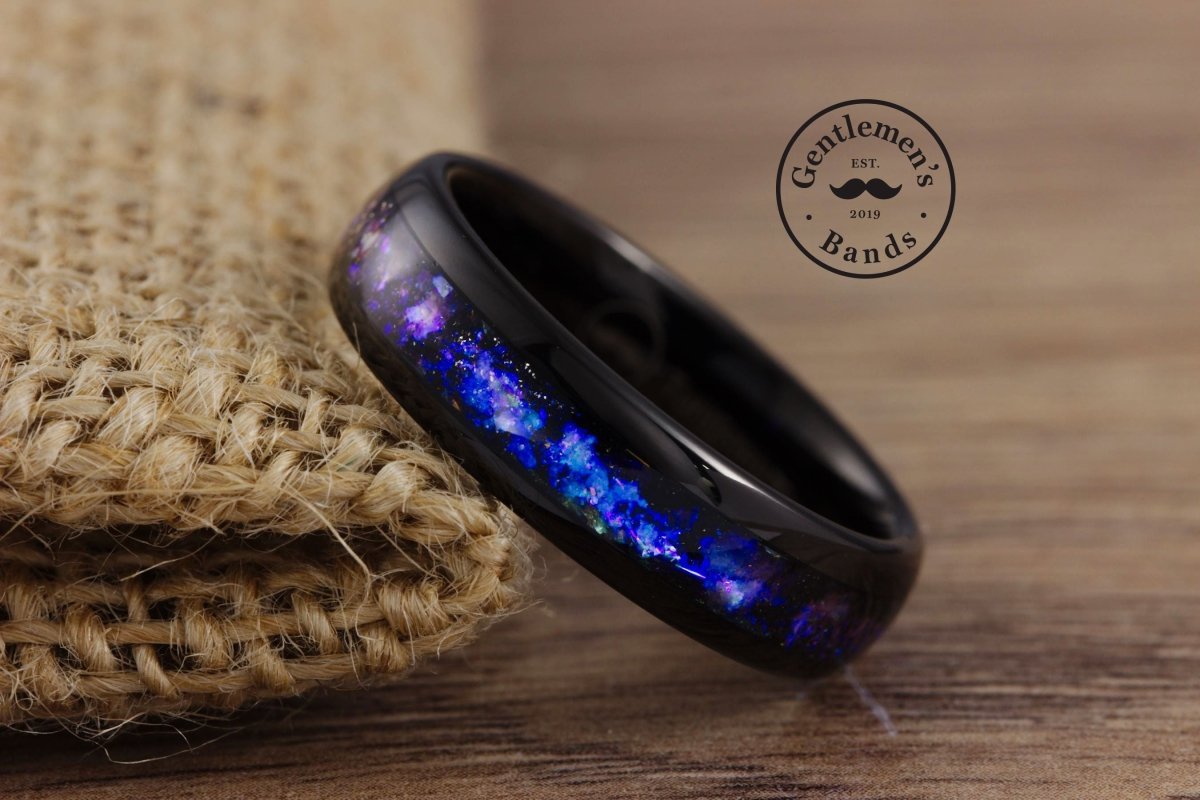 The Orion Nebula | Black Tungsten Men's Ring | Gentlemen's Bands