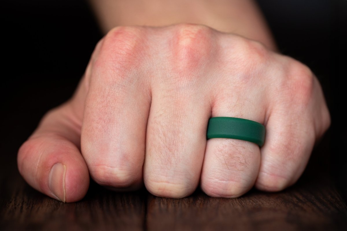 Hunter Green Silicone Ring - Gentlemen's Bands