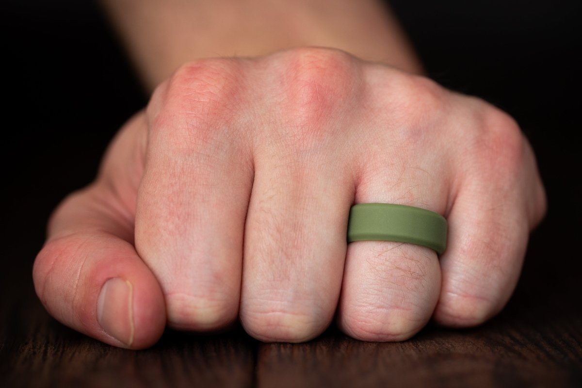 Olive Green Silicone Ring - Gentlemen's Bands