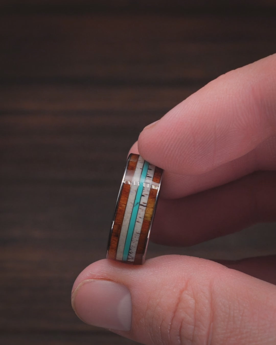 The Stag | Tungsten Ring with Wood Inlay | Gentlemen's Bands
