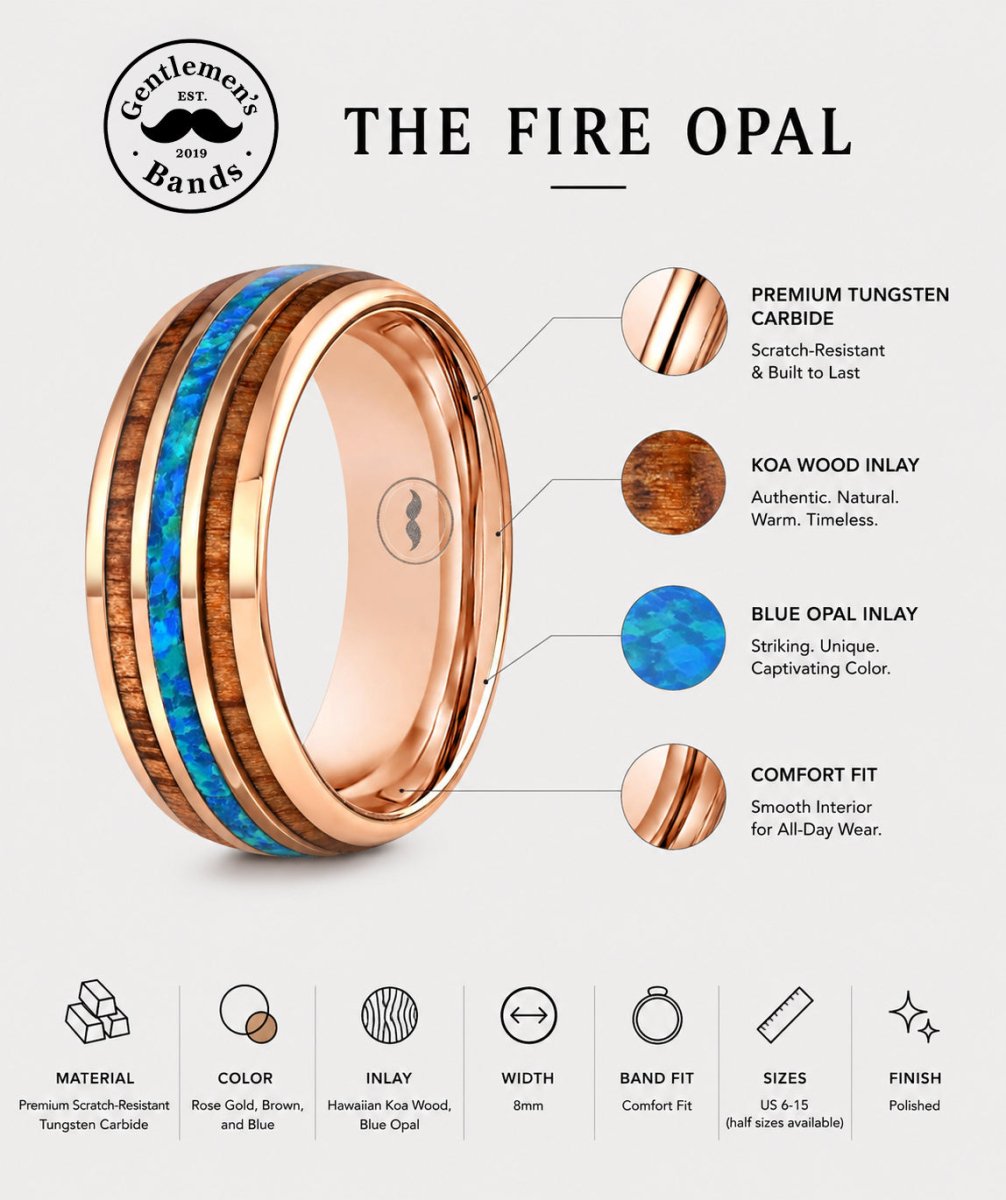 The Fire Opal - Gentlemen's Bands