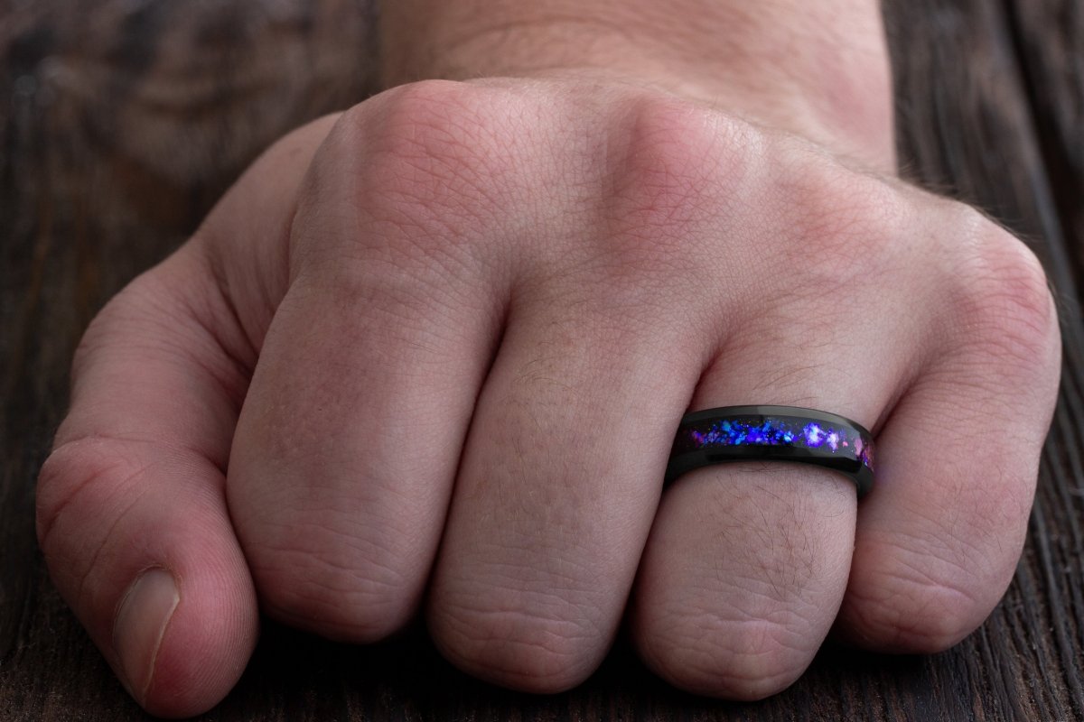 The Orion Nebula | Black Tungsten Men's Ring | Gentlemen's Bands