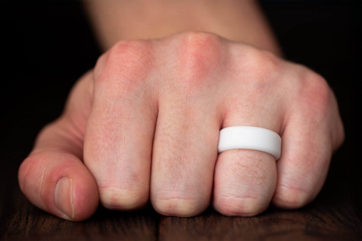White Silicone Ring - Gentlemen's Bands