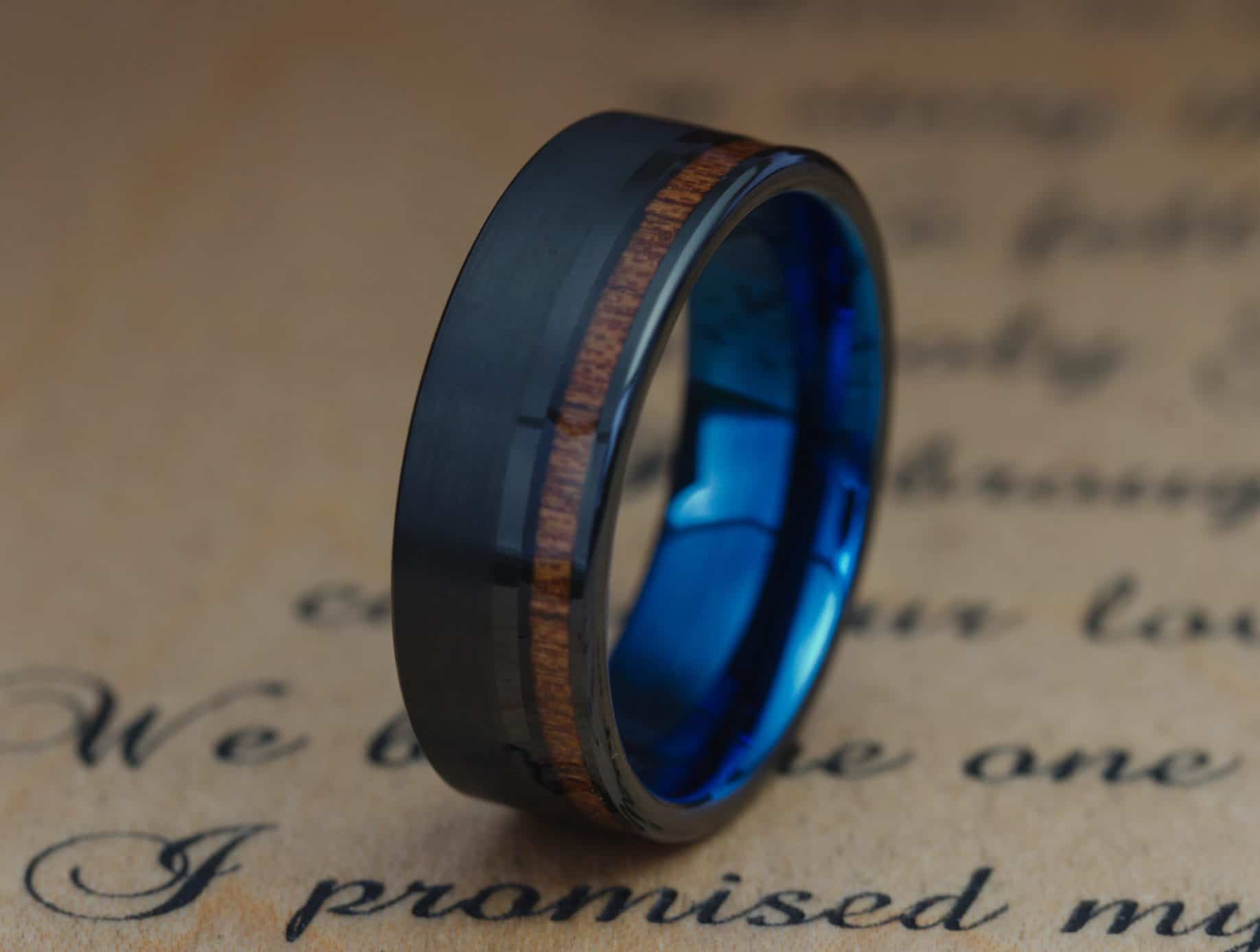 The Champion | Black Tungsten Wedding Rings for Men