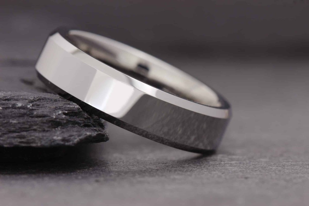 The Shinier | Silver Tungsten Rings for Men | Gentlemen's Bands