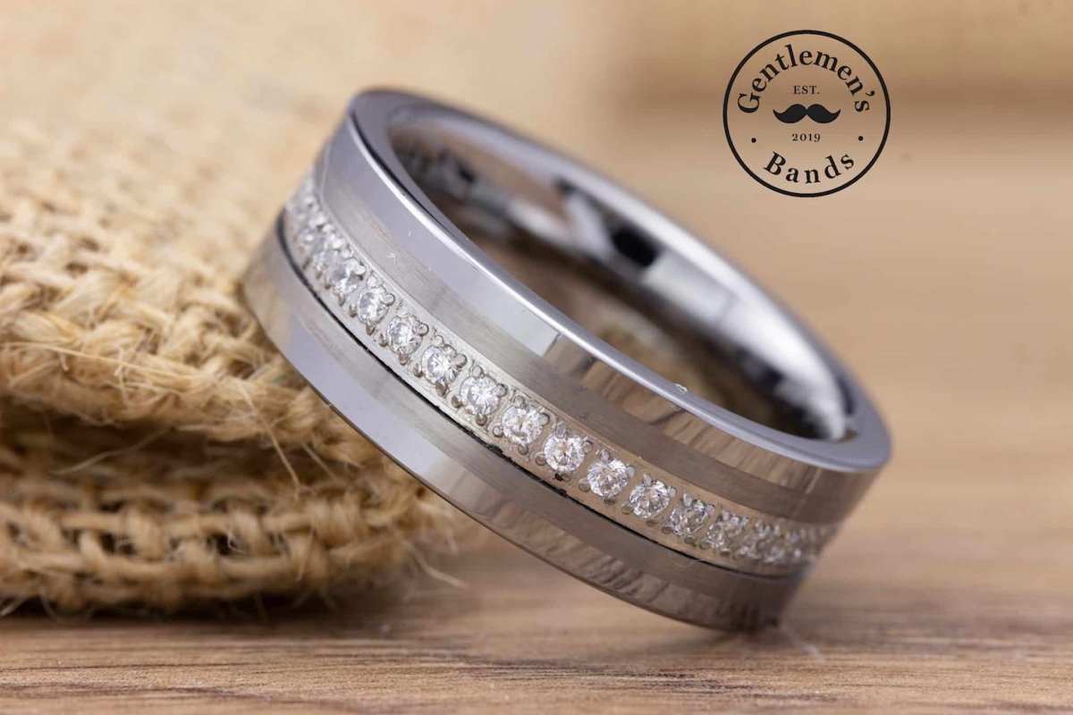 The Silver Onyx | Silver Cubic Zirconia Ring for Men | Gentlemen's