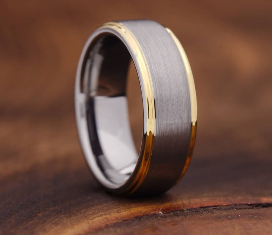 The Stevens | Silver Gold Wedding Rings  | Gentlemen's Bands 
