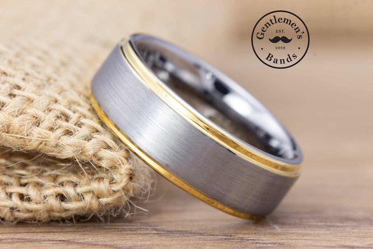 The Stevens | Silver Gold Wedding Rings  | Gentlemen's Bands 