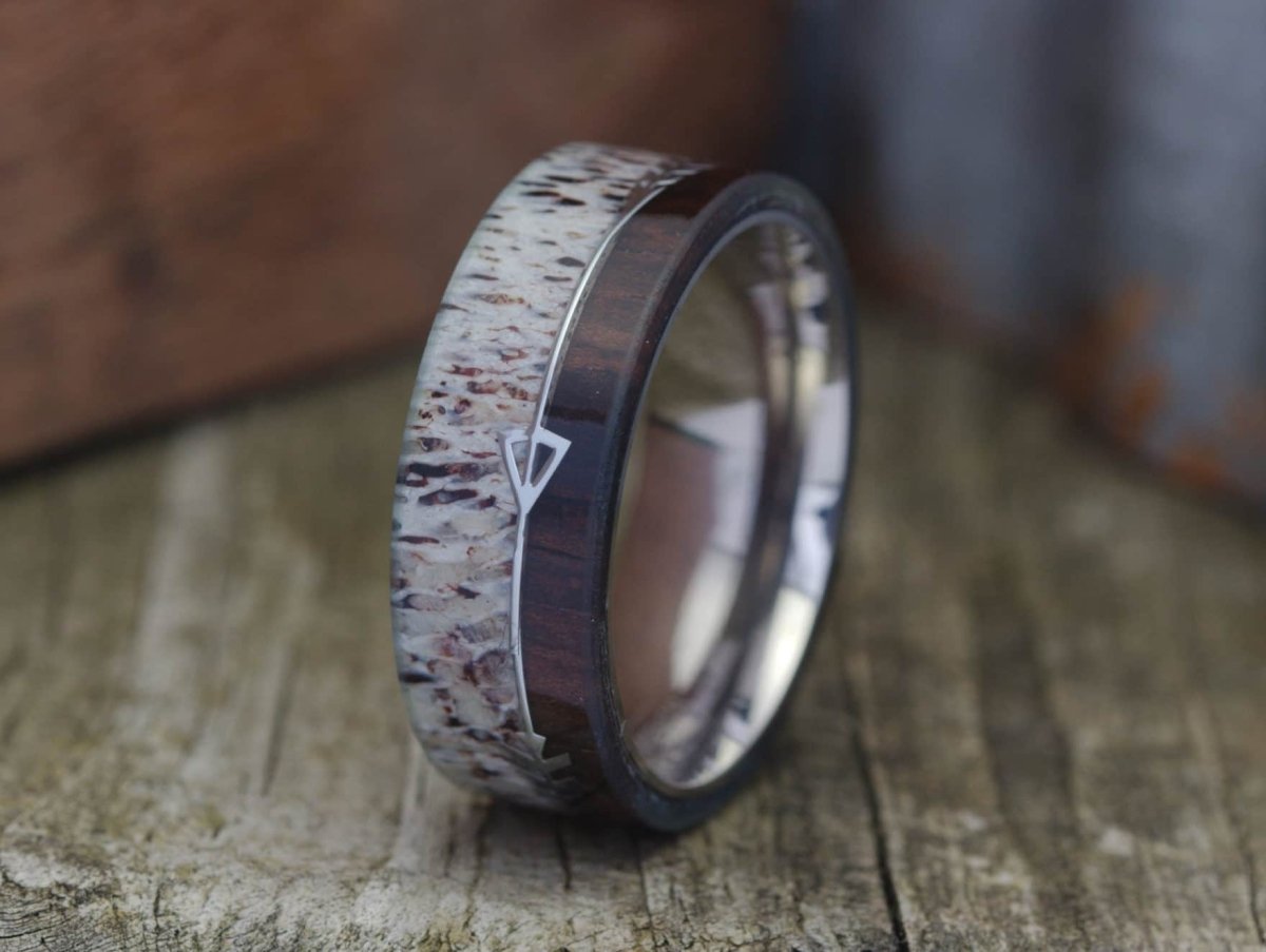 Wedding rings made sale out of deer antlers