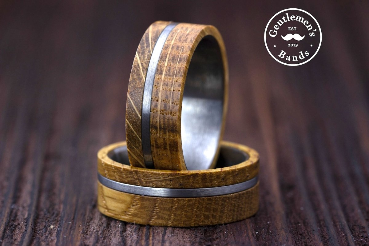 Mens tungsten whiskey barrel ring size 10 high quality