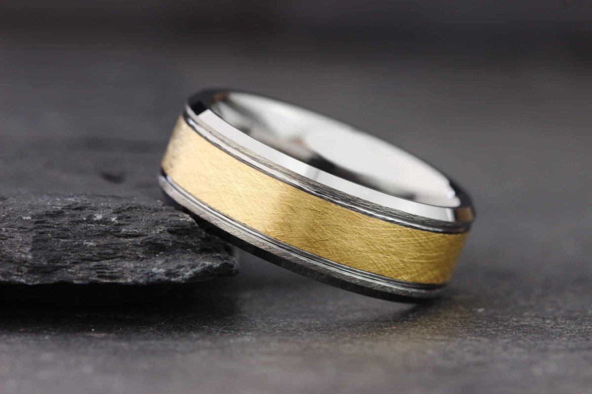 The Patriot |  Silver Gold Ring | Gentlemen's Bands
