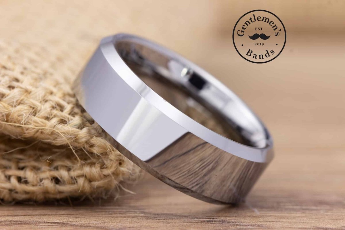 The Savant | Tungsten Silver Wedding Bands |Gentlemen's Bands