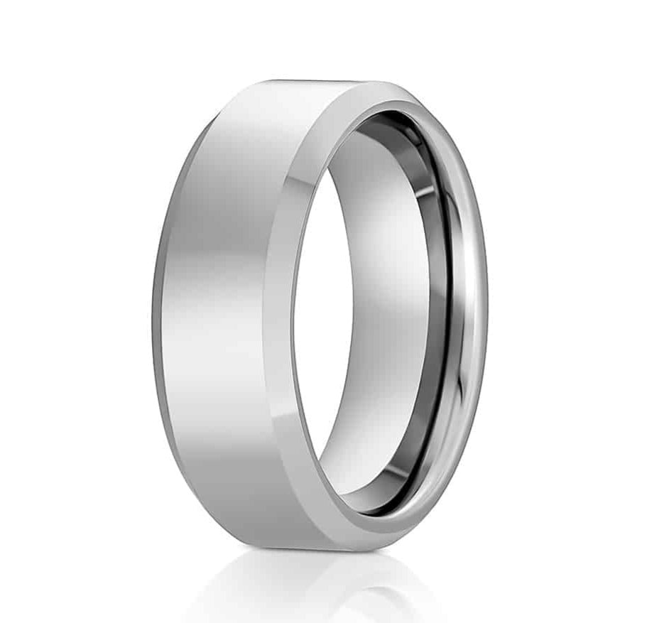 The Savant | Tungsten Silver Wedding Bands |Gentlemen's Bands