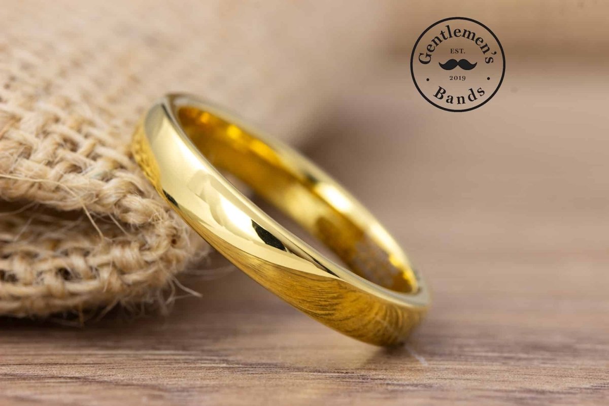 The Shepherd |  Men's Gold Tungsten Wedding Ring |  Gentlemen's Bands